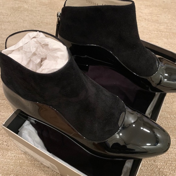 Giorgio Armani Patent/Suede Ankle Boot - Picture 3 of 5